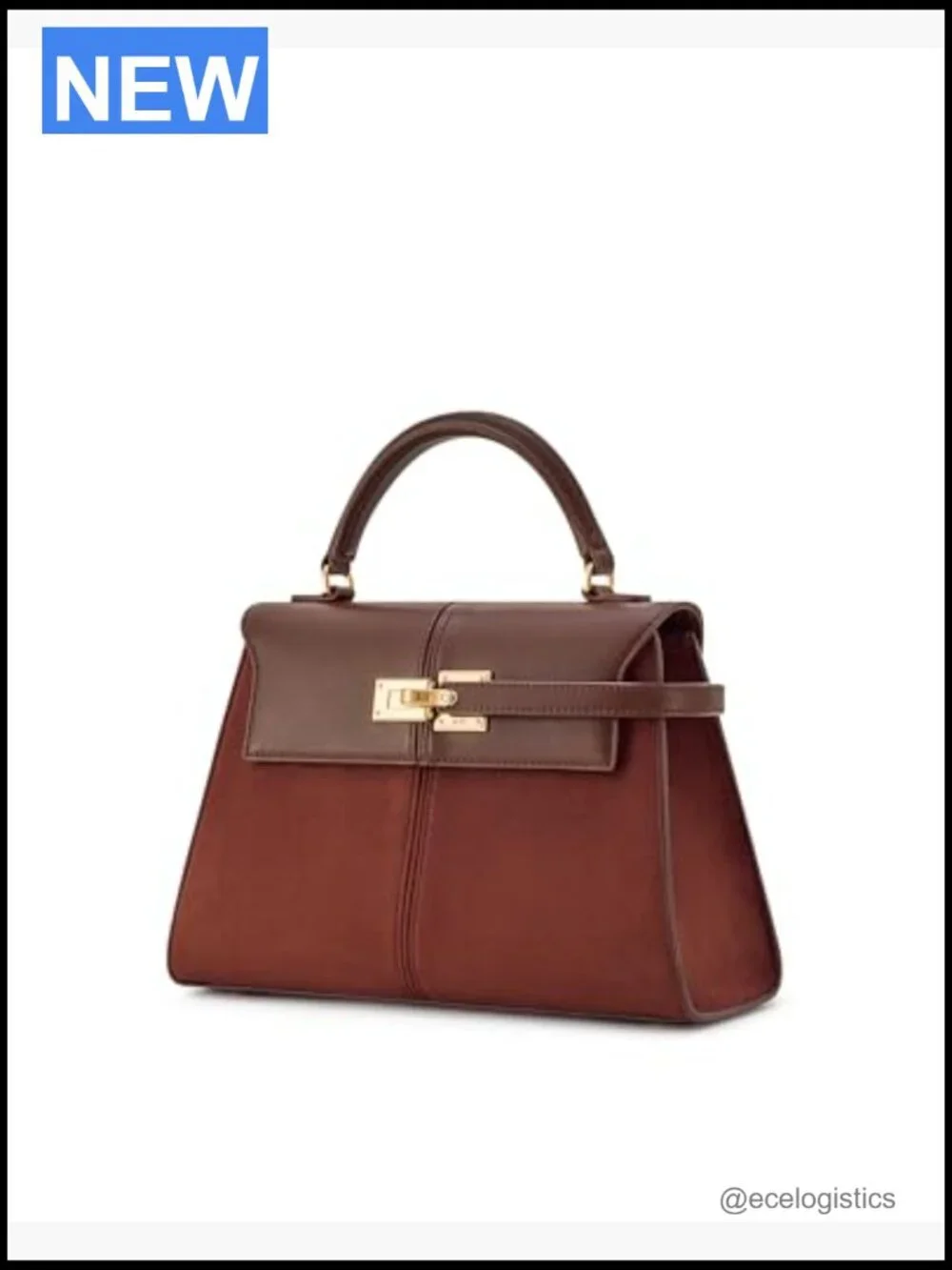 Large Vegan Leather Top Handle Satchel with Crossbody Strap